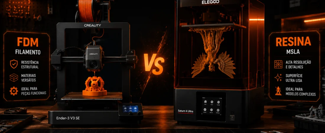 Qual a Melhor Impressora 3D para o seu Perfil? (Ender-3 V3 SE x Saturn 4 Ultra)
